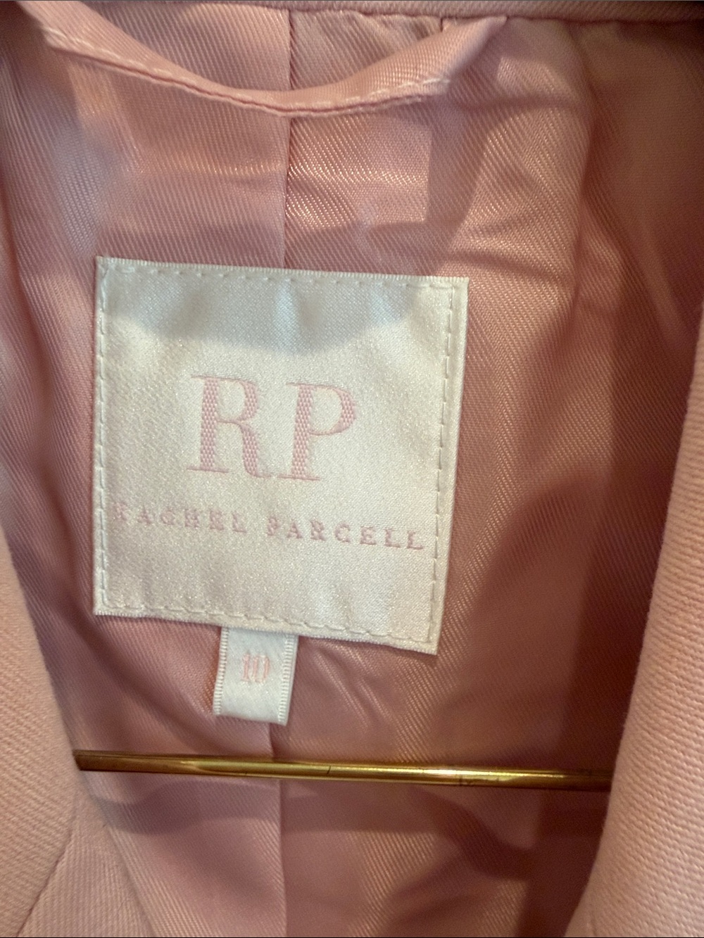 Rachel Parcell Double-Breasted Pink Blazer with Gold Buttons - Picture 2 of 7